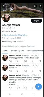 GEORGIA MELONI TWITTER