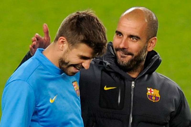 GERARD PIQUE PEP GUARDIOLA