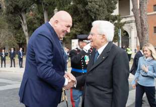 guido crosetto sergio mattarella all altare della patria 25 aprile 2023