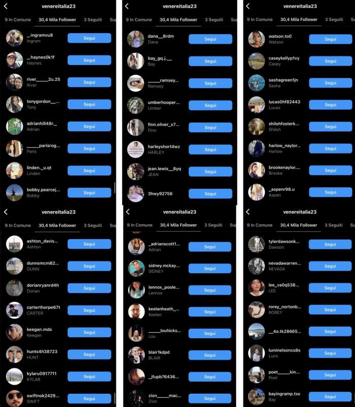 I PRESUNTI FINTI FOLLOWER DELLA CAMPAGNA OPEN TO MERAVIGLIA