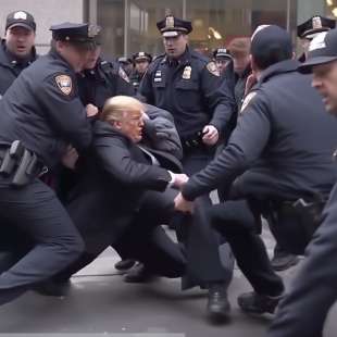 immagine fake di trump arrestato