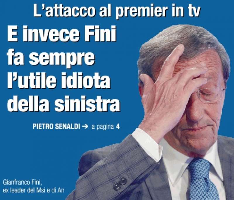 L ATTACCO DI LIBERO A GIANFRANCO FINI