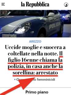 La Repubblica, arrestato per aver chiamato la polizia