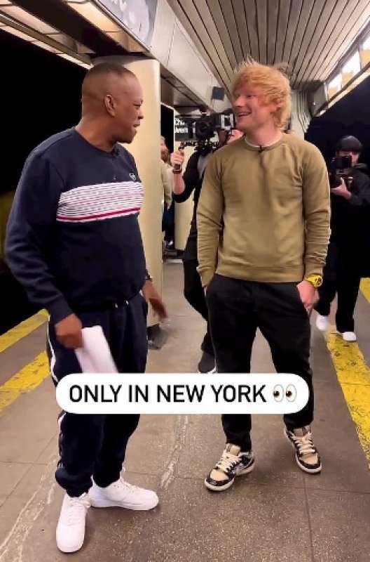 la sorpresa di ed sheeran a mike yung nella metropolitana di new york 2