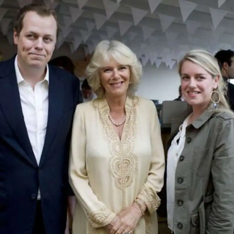 laura parker bowles con mamma e fratello