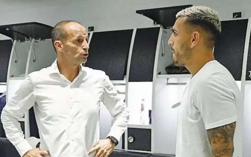 LITE IN SPOGLIATOIO TRA MASSIMILIANO ALLEGRI E LEANDRO PAREDES 