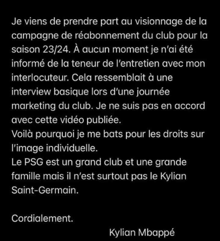 lo sfogo social di mbappe contro il video del psg