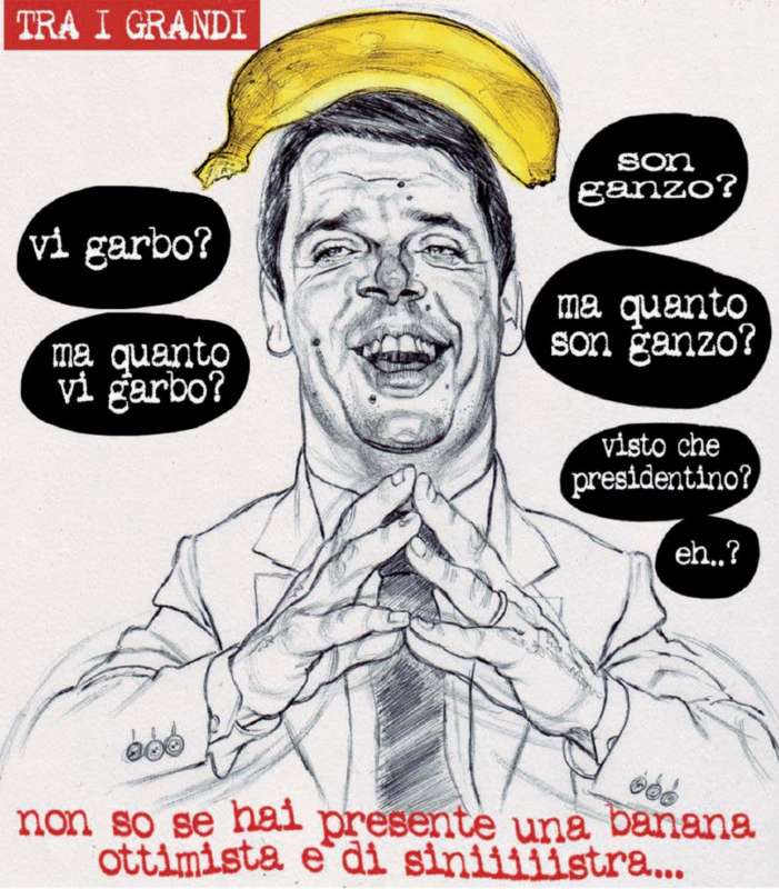 matteo renzi vignetta di riccardo mannelli