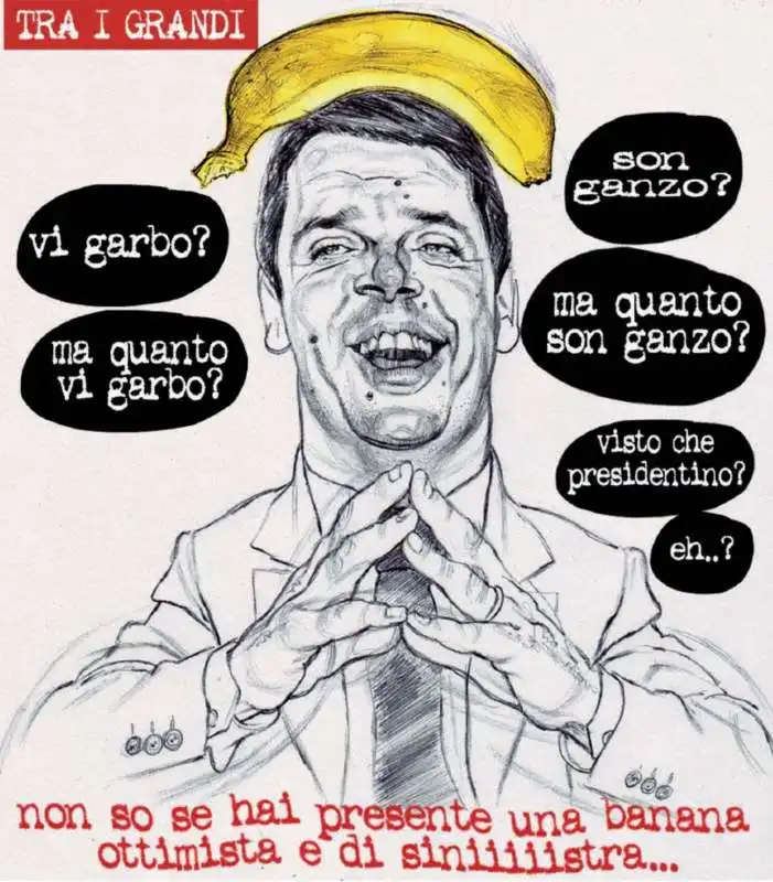 matteo renzi   vignetta di riccardo mannelli 