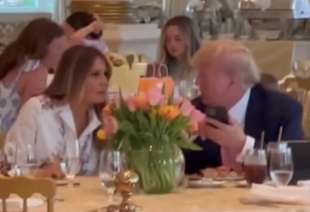 MELANIA E DONALD TRUMP AL PRANZO DI PASQUA A MAR-A-LAGO