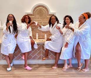 oprah winfrey con le amiche a fiuggi