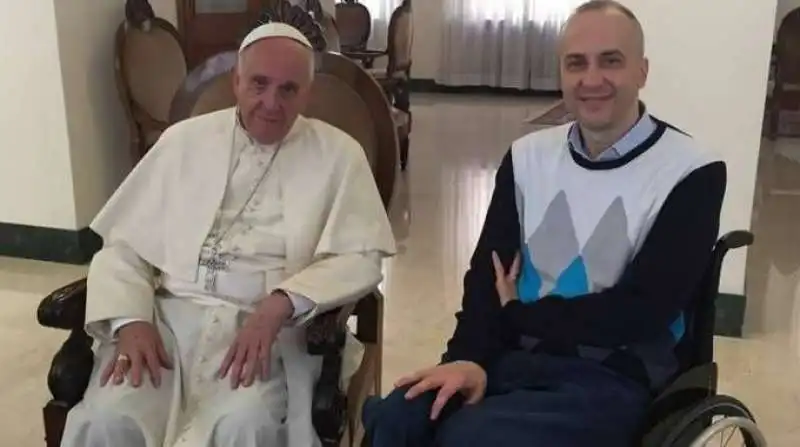 PAPA FRANCESCO CON MICHELE FERRI 