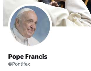 papa francesco senza spunta blu su twitter