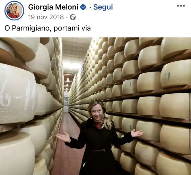 PARMIGIANO PORTAMI VIA - GIORGIA MELONI NEL 2018 FACEVA IL VERSO A BELLA CIAO