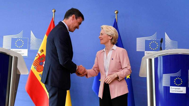 pedro sanchez e ursula von der leyen