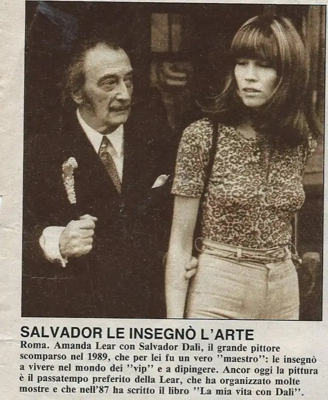 savador dali' e amanda lear a roma