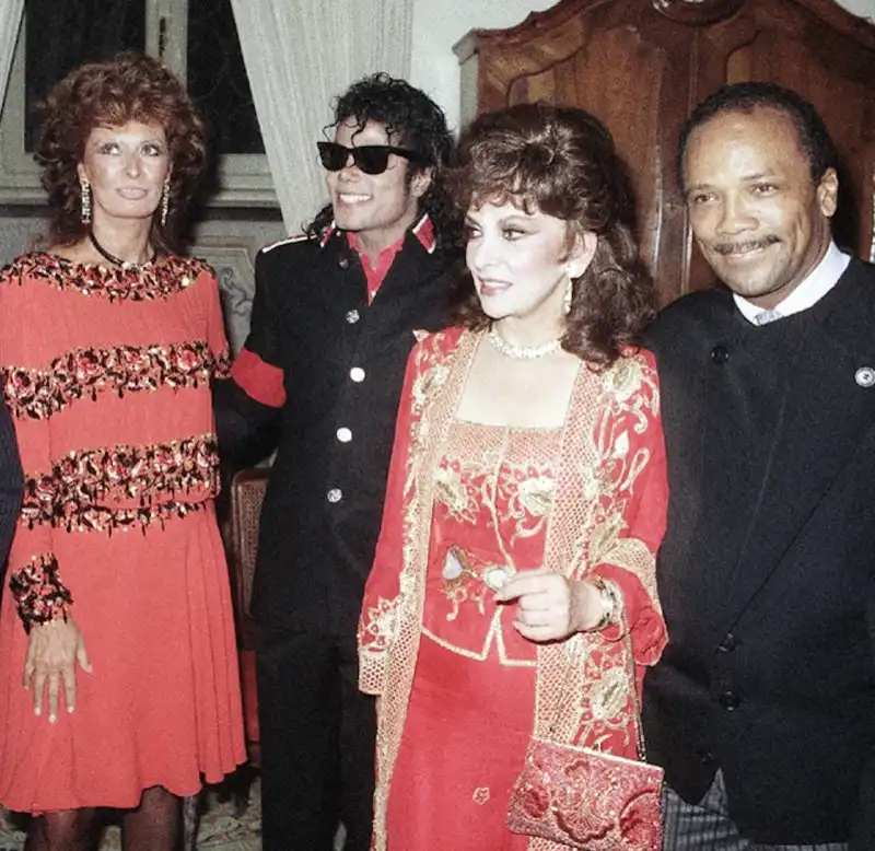 sofia loren michael jackson gina lollobrigida e quincy jones