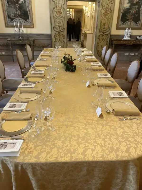 TAVOLA DEL PRANZO MELONI SANCHEZ A PALAZZO CHIGI 