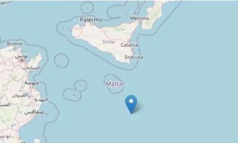 terremoto al largo di malta