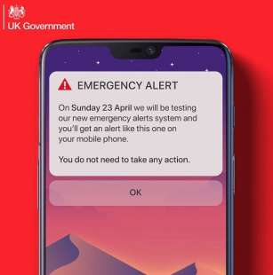 TEST ALLARME SUI TELEFONI BRITANNICI