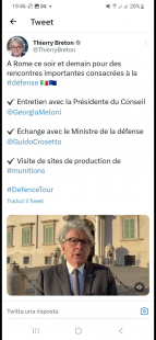 TWEET SBAGLIATO DI THIERRY BRETON