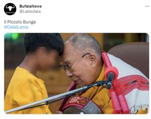 tweet sul dalai lama che si fa succhiare la lingua da un bambino 4