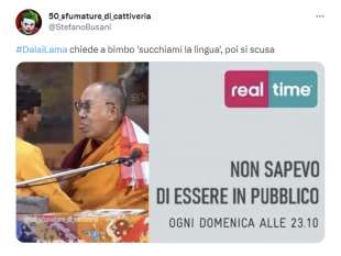 tweet sul dalai lama che si fa succhiare la lingua da un bambino 6