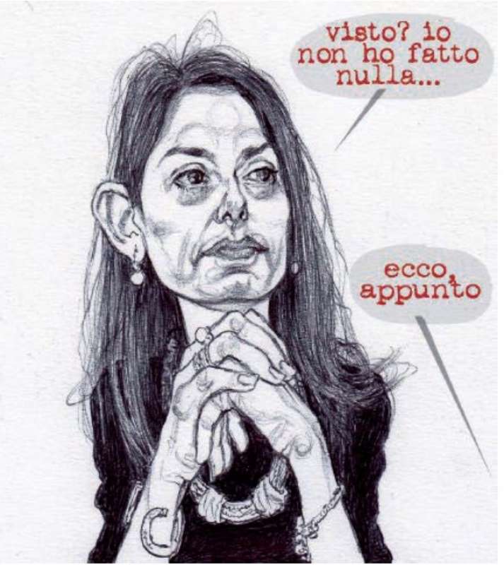 virginia raggi vignetta di riccardo mannelli