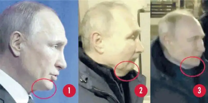 VLADIMIR PUTIN E LE FOTO DEL MENTO DEI PRESUNTI SOSIA 