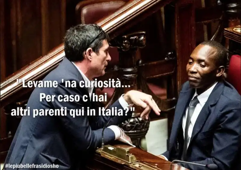 Aboubakar Soumahoro Nicola Fratoianni - vignetta by Osho