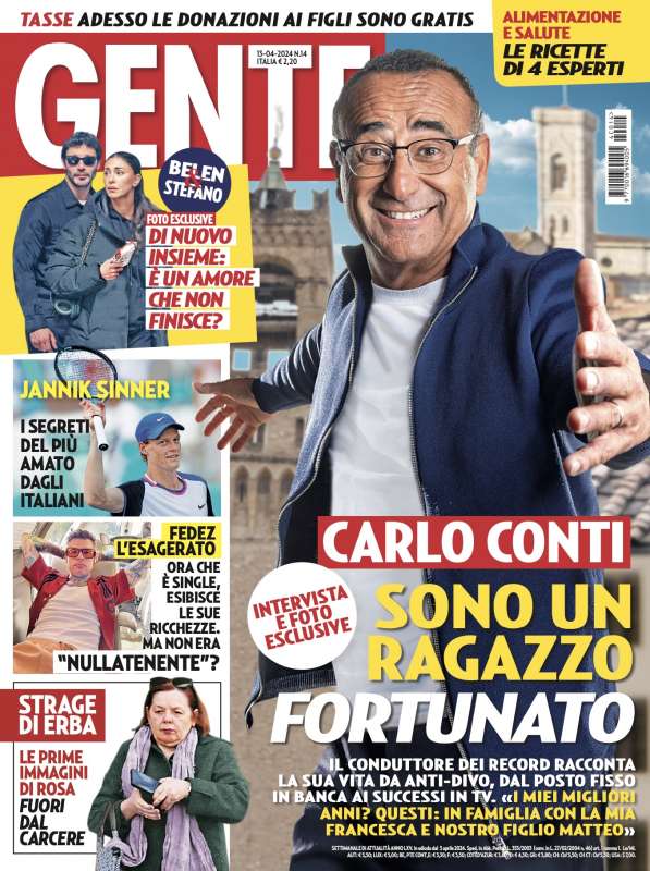 carlo conti in copertina su gente