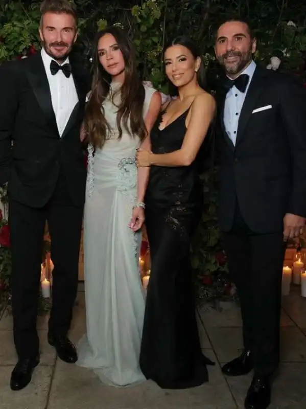 david e victoria beckham con eva longoria