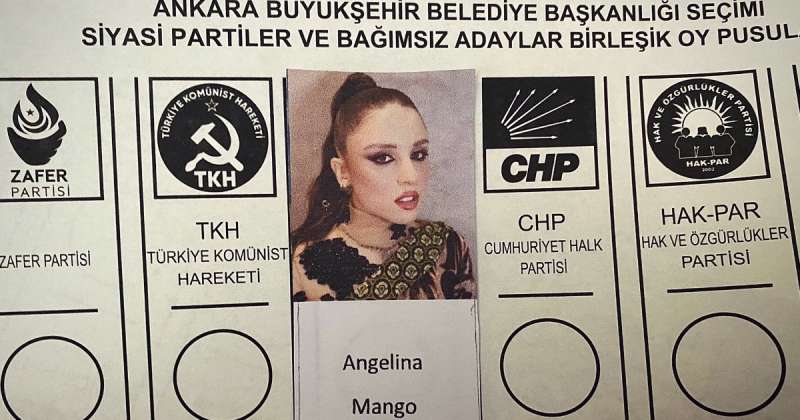 FOTO DI ANGELINA MANGO NELLE SCHEDE ELETTORALI IN TURCHIA