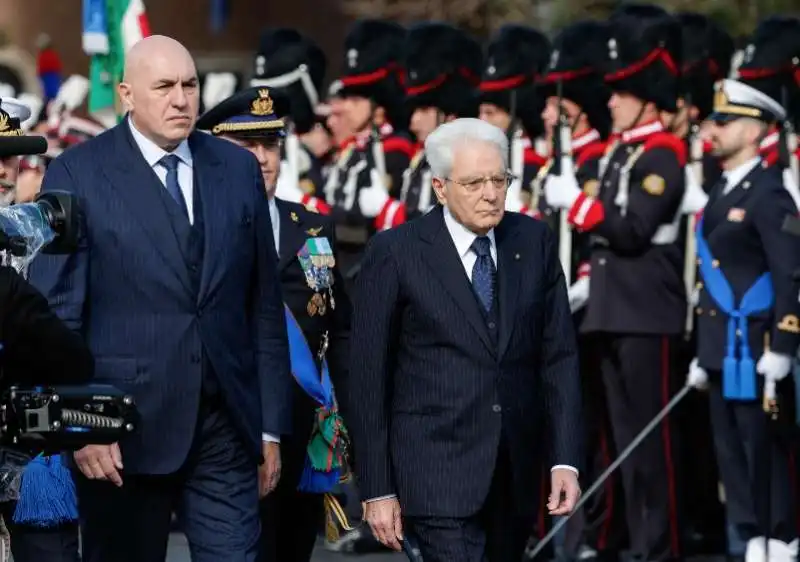 guido crosetto   sergio mattarella   25 aprile 2024   altare della patria