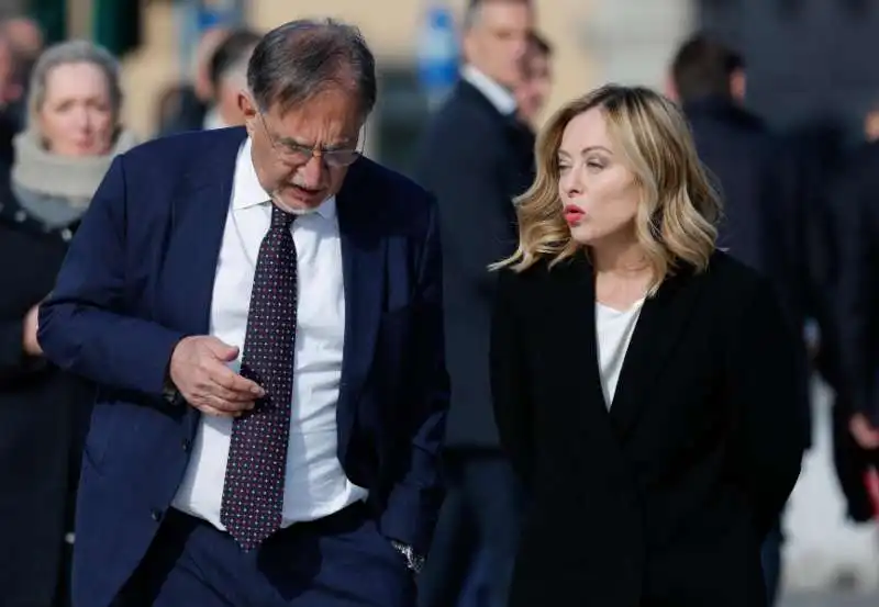   ignazio la russa     giorgia meloni   25 aprile 2024   altare della patria