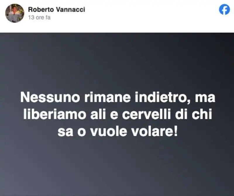 IL POST DI ROBERTO VANNACCI IN CUI ALLUDE AI DISABILI