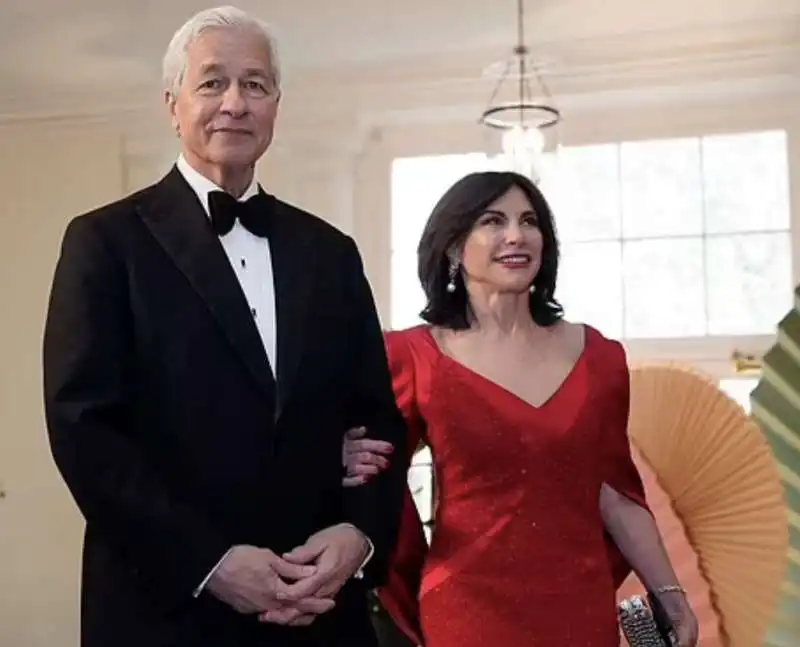 jamie dimon   judith kent cena di gala alla casa bianca   