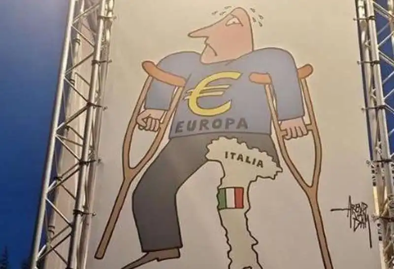 La vignetta di Arend van Dam con l'Italia come male dell europa 