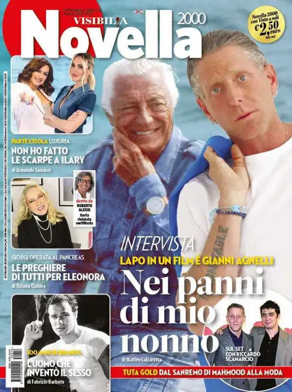 LAPO ELKANN IN COPERTINA SU NOVELLA 2000