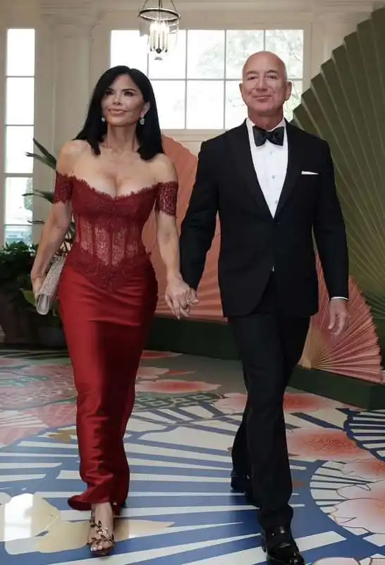 lauren sanchez jeff bezos alla casa bianca