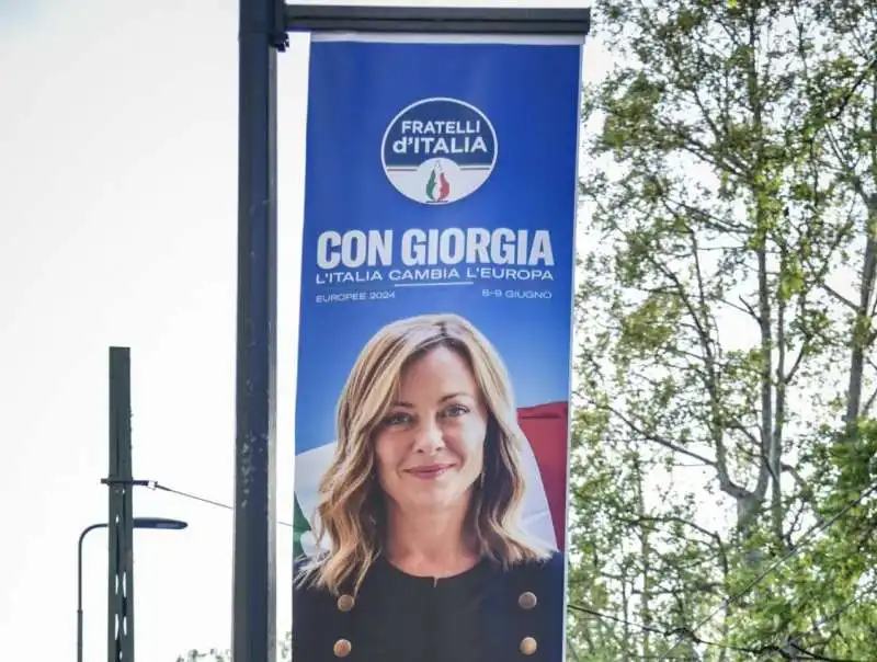 MANIFESTI ELETTORALI DI GIORGIA MELONI PER LE EUROPEE 