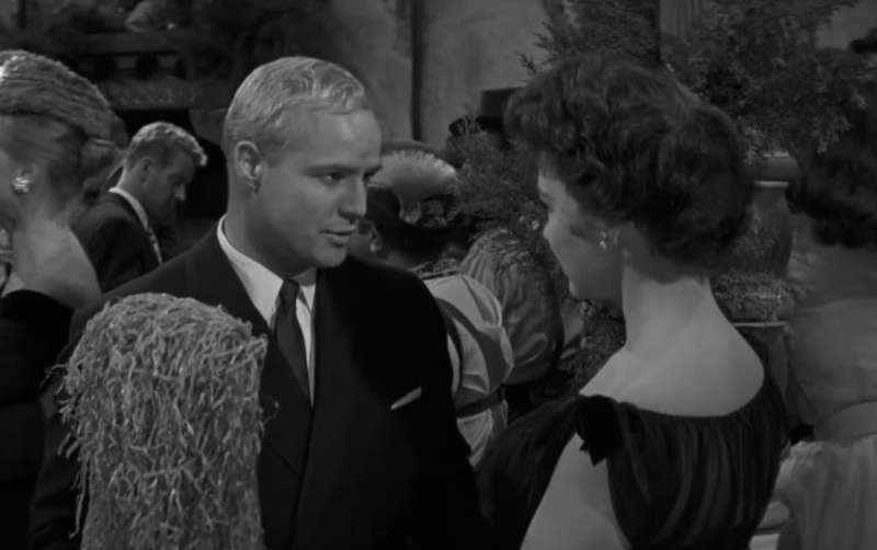 marlon brando e barbara rush in i giovani leoni 3