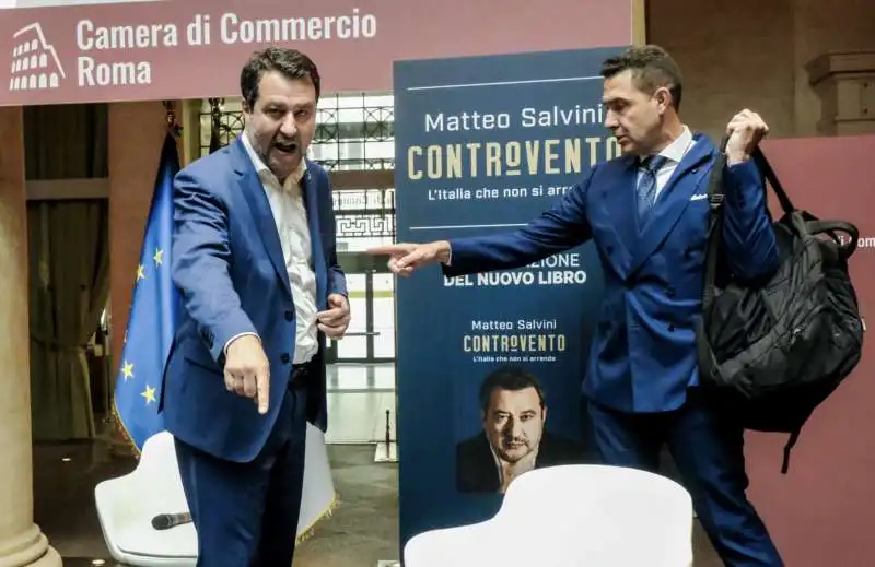 matteo salvini e roberto vannacci   1presentazione del libro controvento   