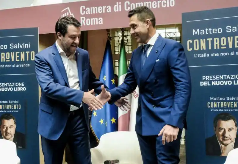 matteo salvini e roberto vannacci   5presentazione del libro controvento   