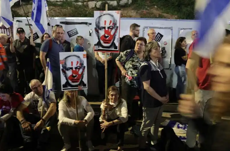 proteste contro netanyahu in israele   1