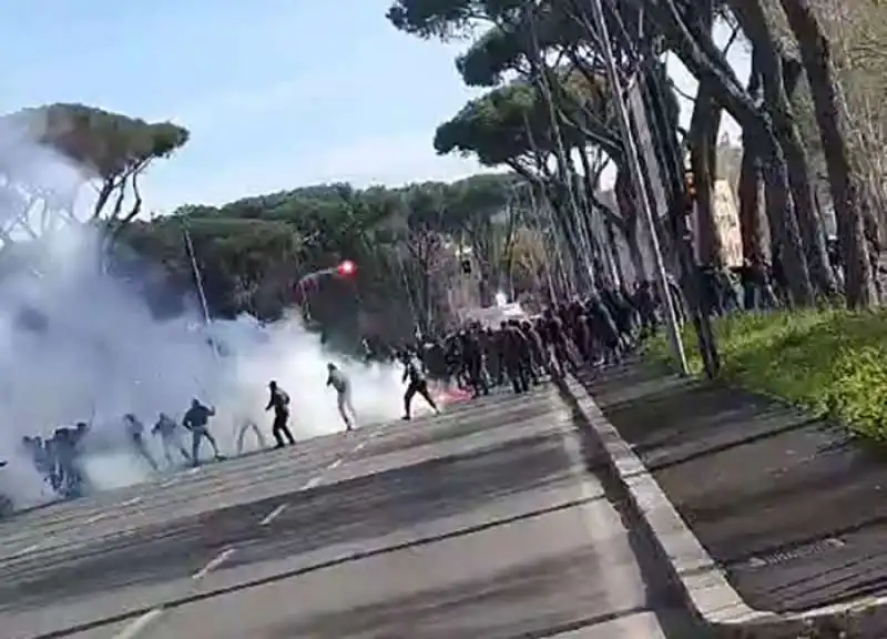 scontri prima del derby tra roma e lazio. 2