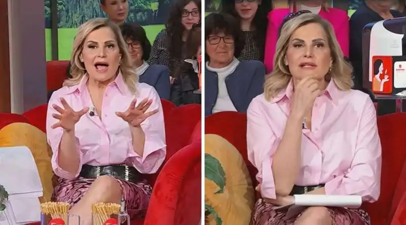 simona ventura con mezza faccia bloccata 