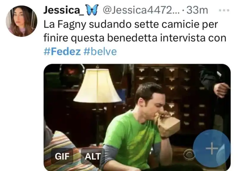 tweet su fedez a belve   2