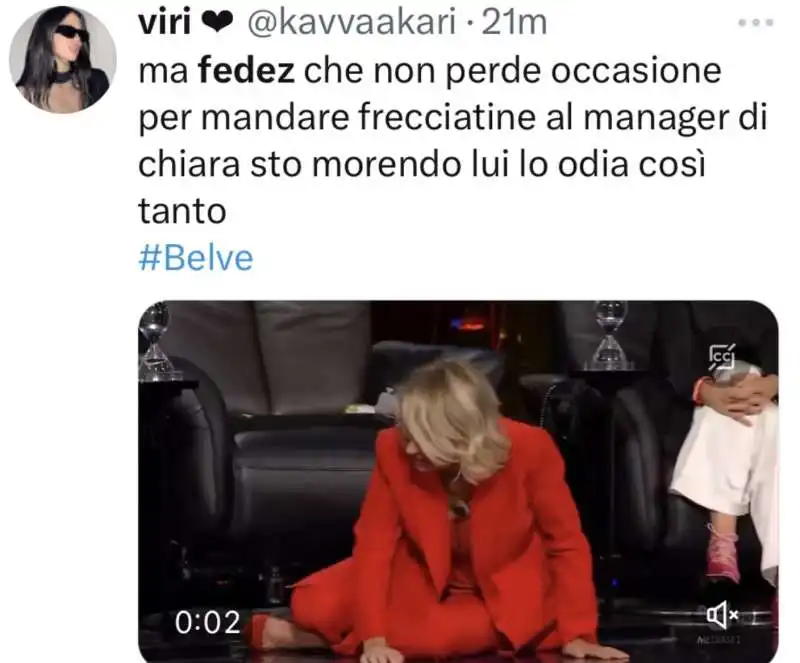 tweet su fedez a belve   5