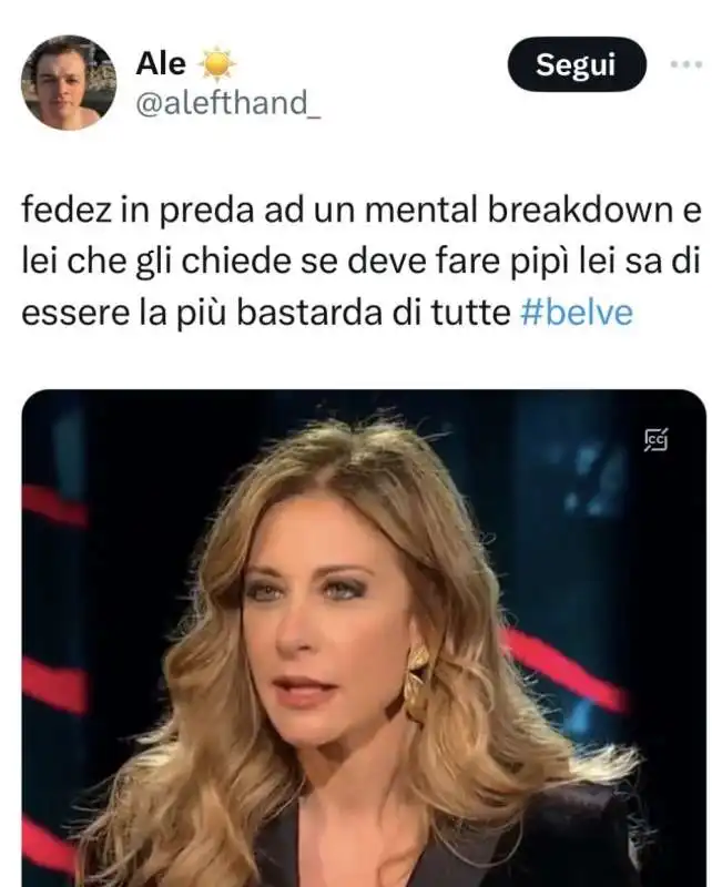 tweet su fedez a belve   6